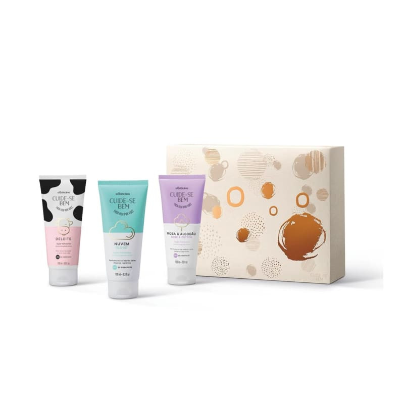 Kit Presente Cuide-se Bem Trio de Loções: Rosa & Algodão 100ml + Nuvem 100ml  + Deleite 100ml | oBoticario (BR)