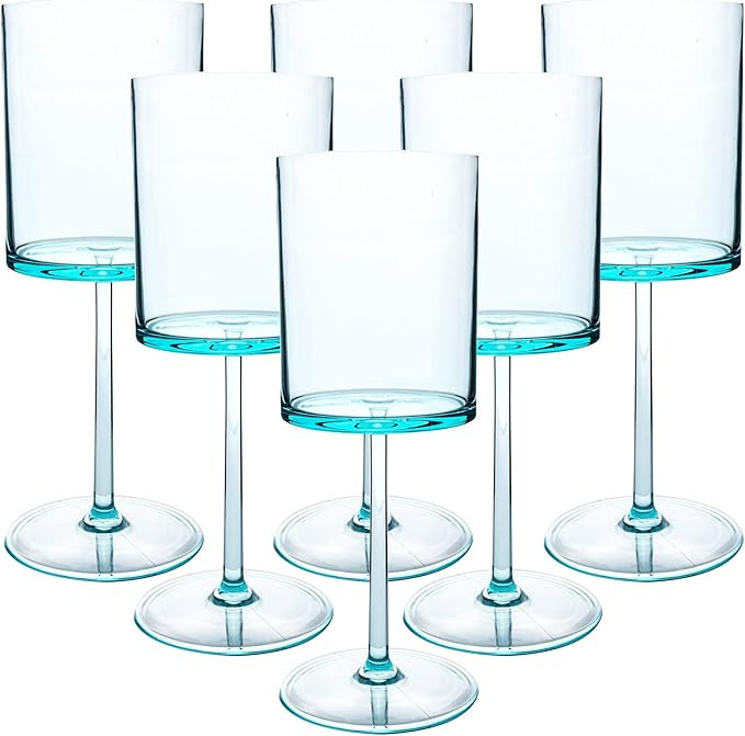 Classic Acrylic Premium Quality Plastic Tumblers |Set of Blue, 6 Each: 15-Ounce , Dishwasher Safe... | Amazon (US)