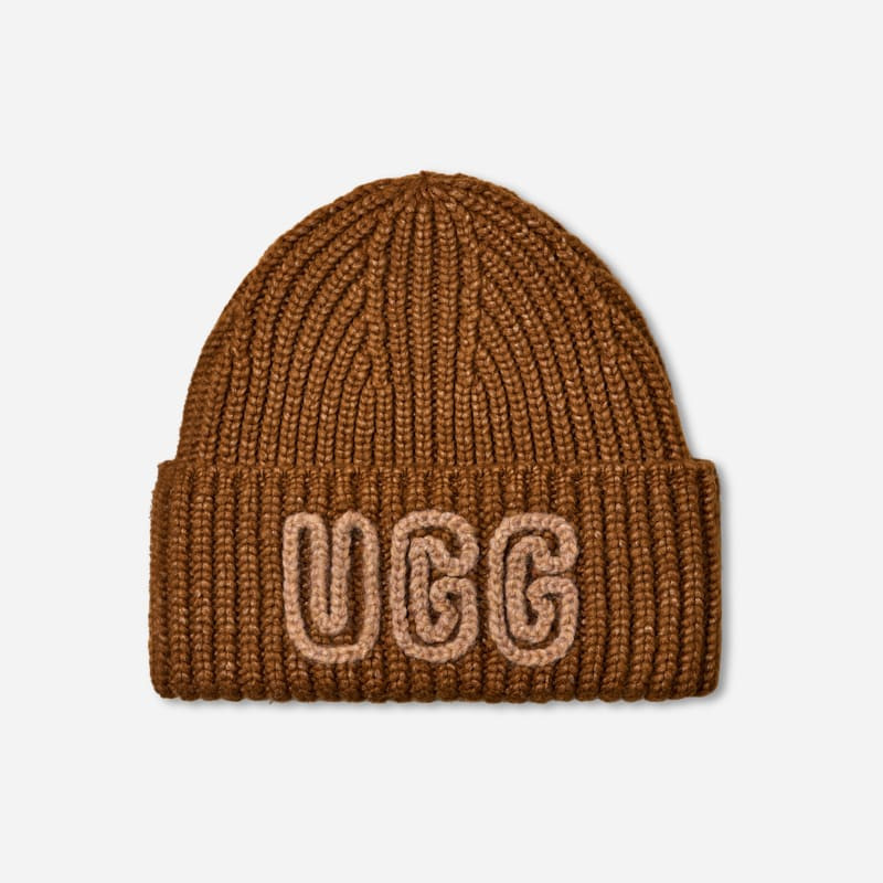 UGG® Women's Chunky Crafted Rib Beanie Acrylic Blend in Deco | UGG (US)