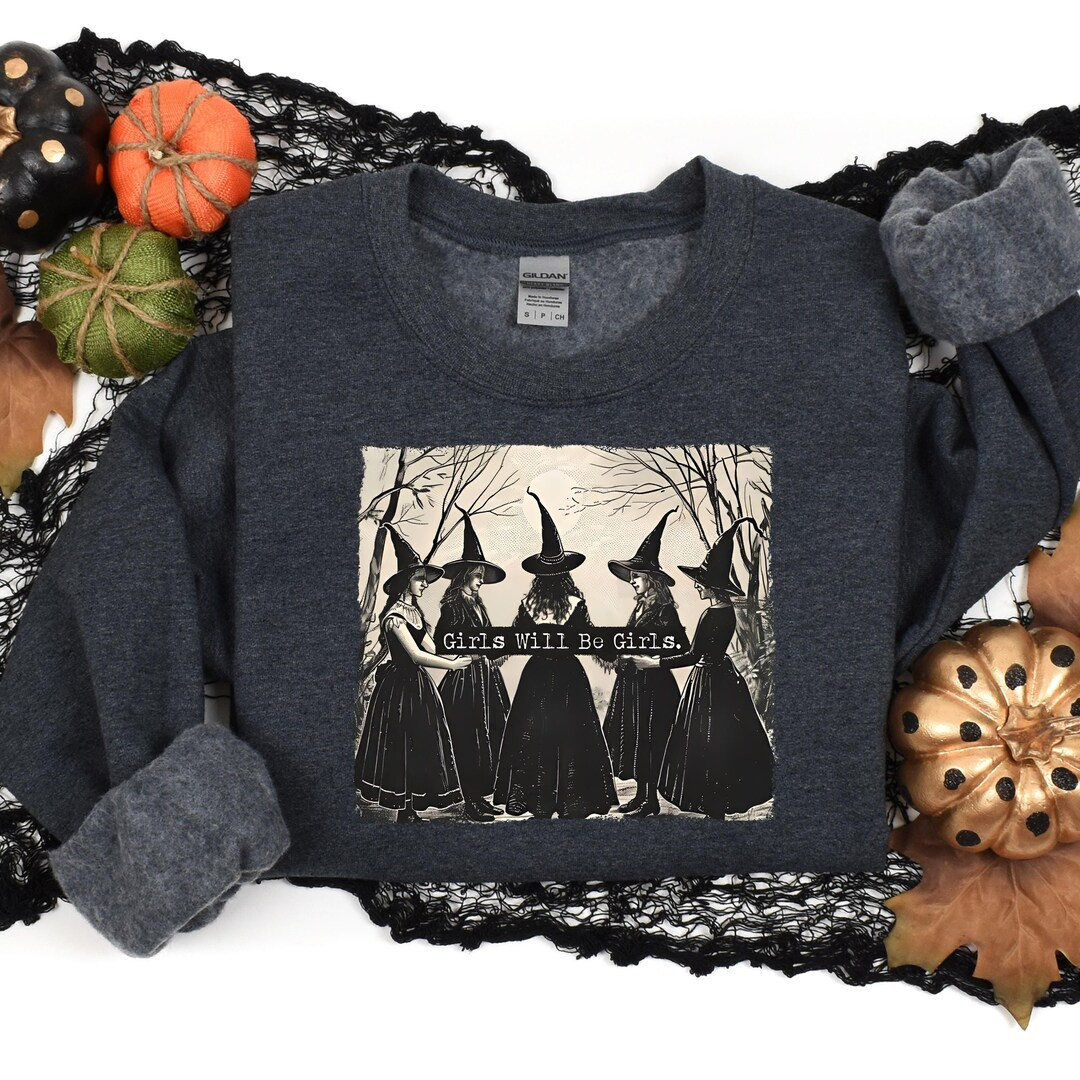 Girls Will Be Girls Witch Shirt, Funny Witch Shirt, Halloween Women Shirt, Witchy Vibes Shirt - E... | Etsy (US)