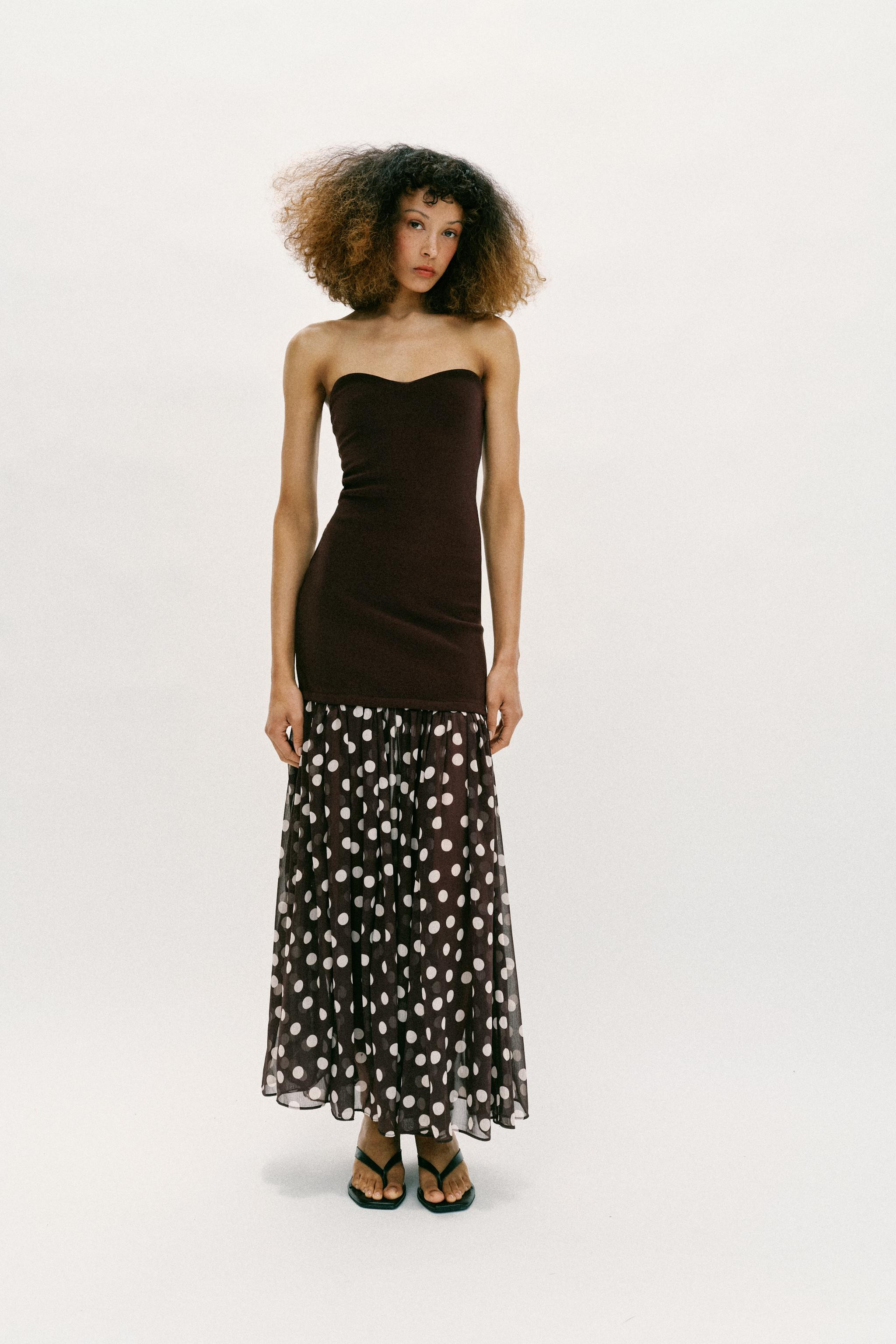 COMBINATION POLKA DOT DRESS | Zara US