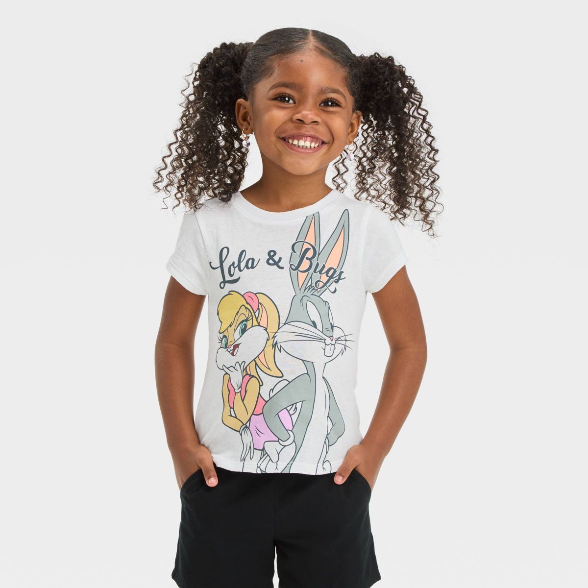 Toddler Girls' Looney Tunes Short Sleeve T-Shirt - White | Target