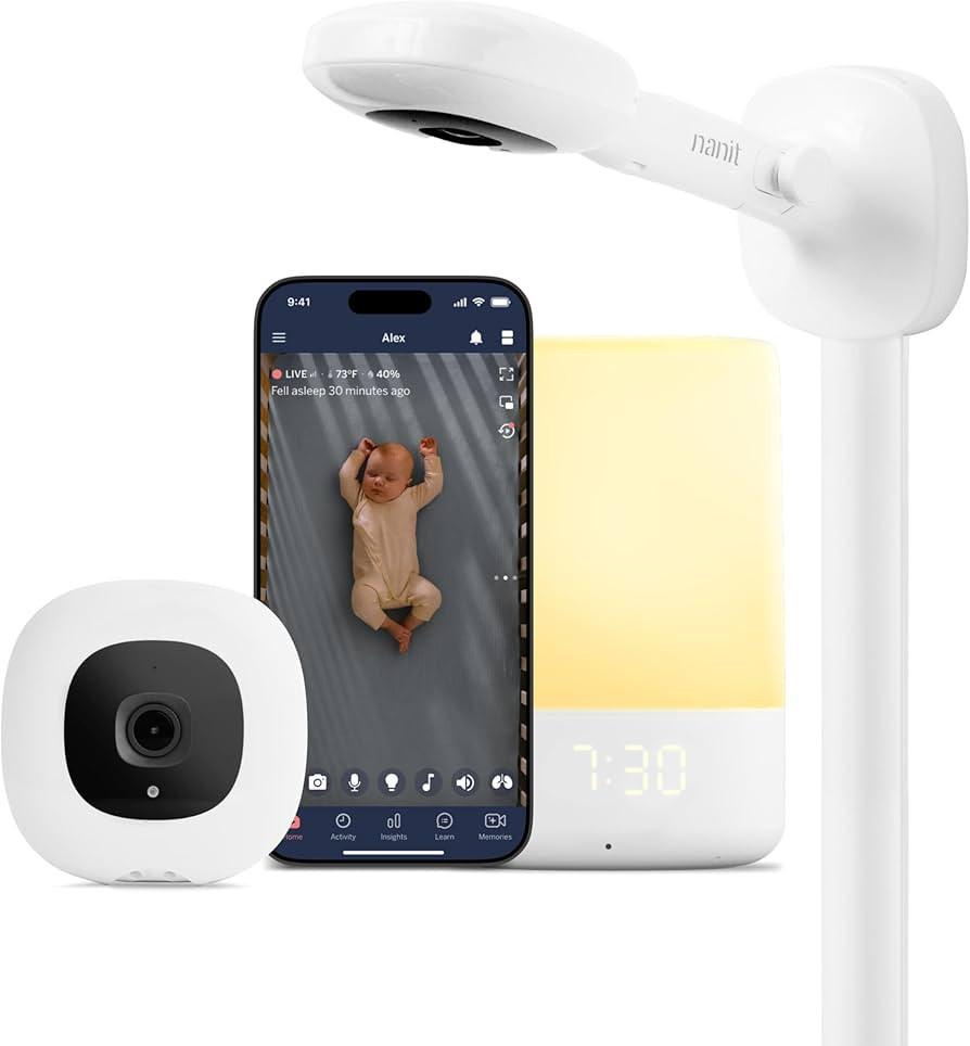 Nanit Essentials Smart Baby Monitor with Wall Mount – 1080p HD Wi-Fi Camera, Sensor-Free Breath... | Amazon (US)