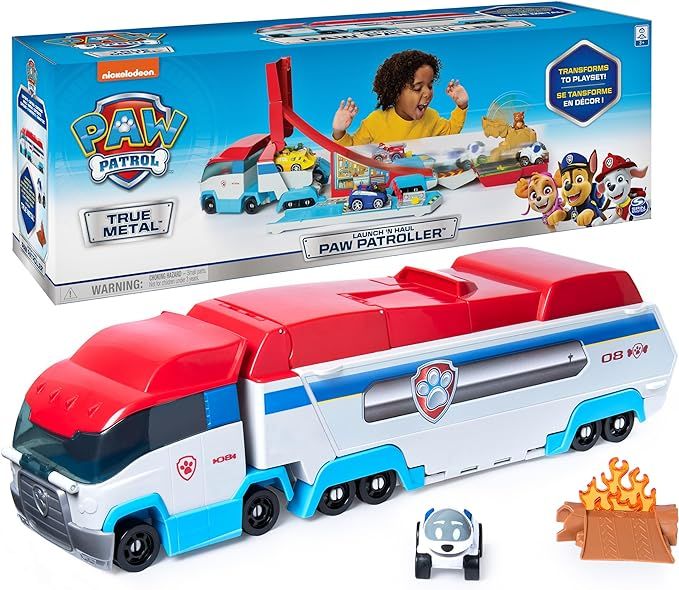 Paw Patrol, Launch’N Haul PAW Patroller, Transforming 2-in-1 Track Set for True Metal Die-Cast ... | Amazon (US)