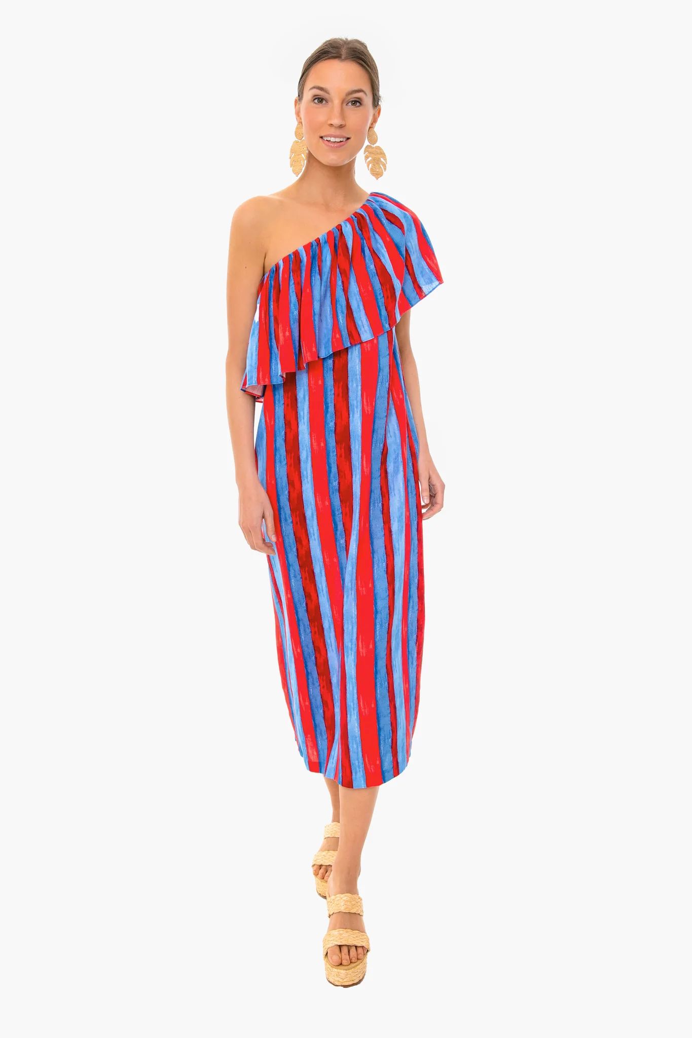 Painterly Stripe Florencia Midi Dress | Tuckernuck (US)