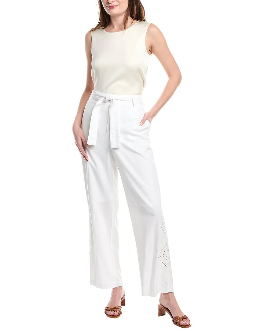 Nicole Miller Linen-Blend Pull-On Pant | Shop Simon