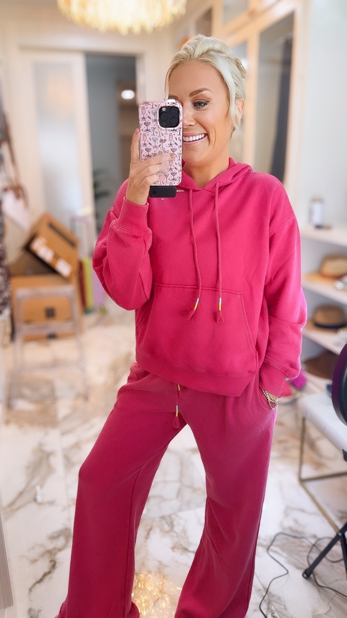 New mineral wash comfies 
Hoodie medium 
Pants small 