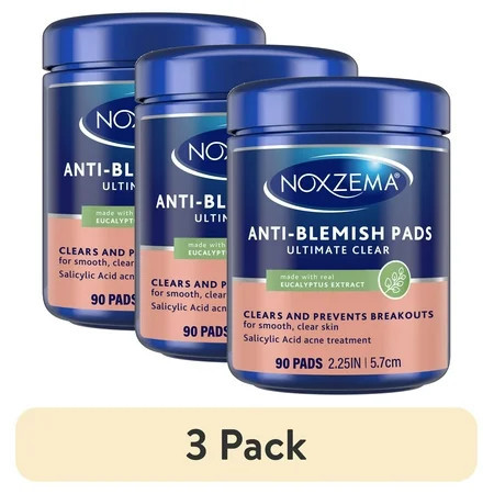 (3 pack) Noxzema Ultimate Clear Face Pads Anti-Blemish 90 Count | Walmart (US)
