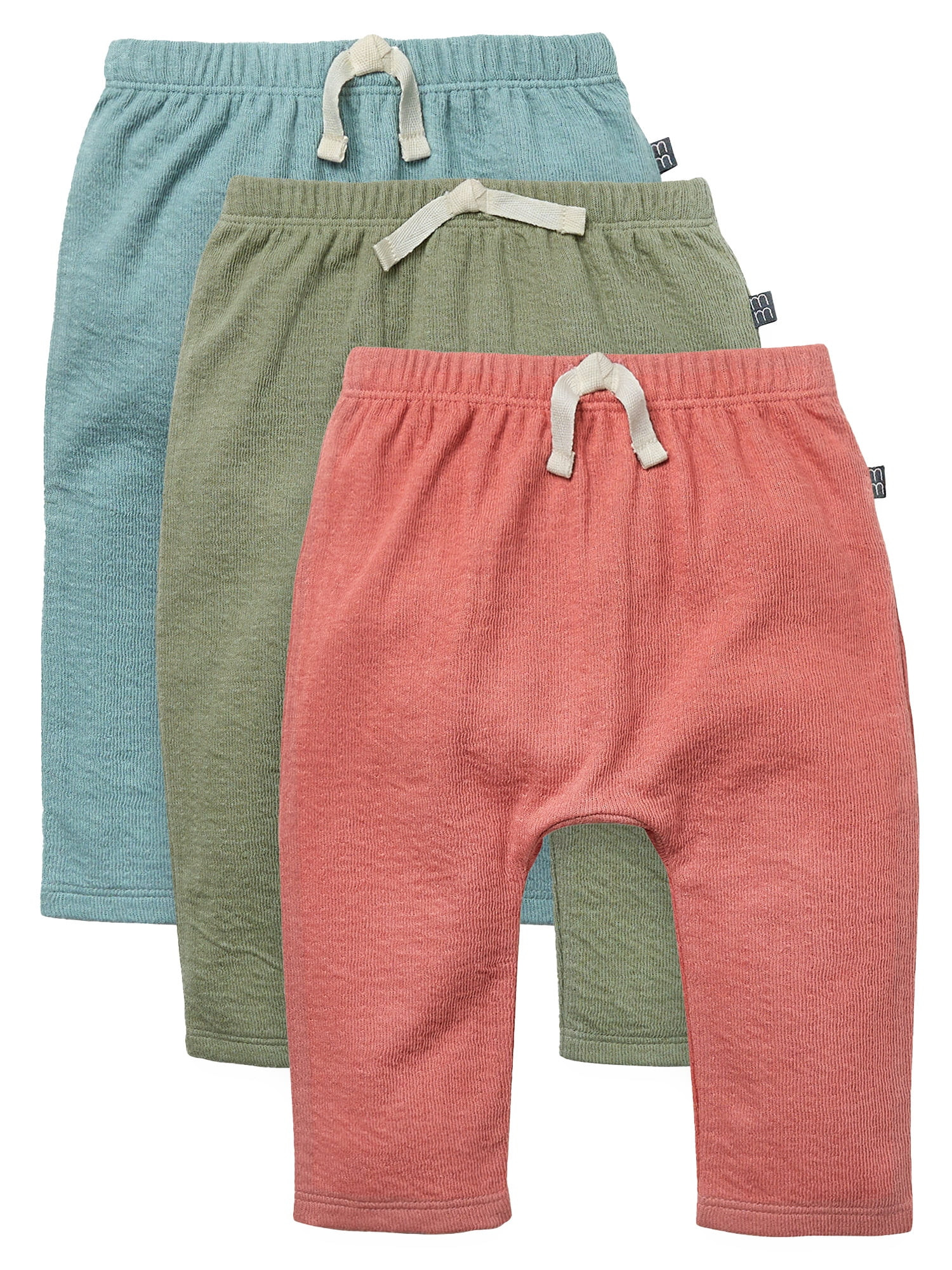 Modern Moments by Gerber Baby Neutral Organic 3-Pack Joggers, Sizes 0/3 Months - 24 Months | Walmart (US)