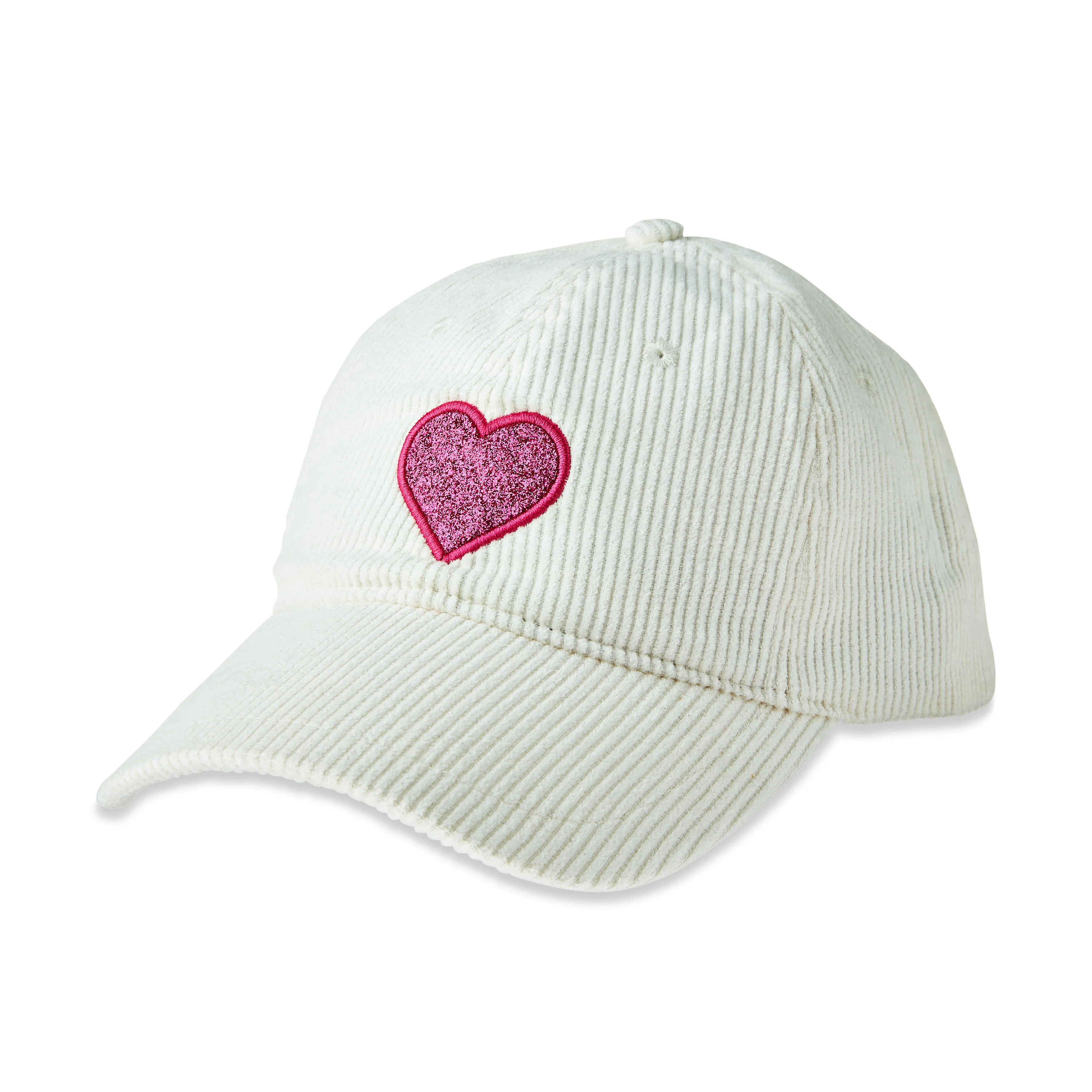 Valentine's Day Pink Heart Gray Corduroy Baseball Hat, by Way To Celebrate | Walmart (US)