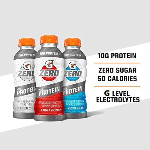 Gatorade Zero With Protein, 10g Whey Protein Isolate, Zero Sugar, Electrolytes, 3 Flavor Variety Pac | Amazon (US)