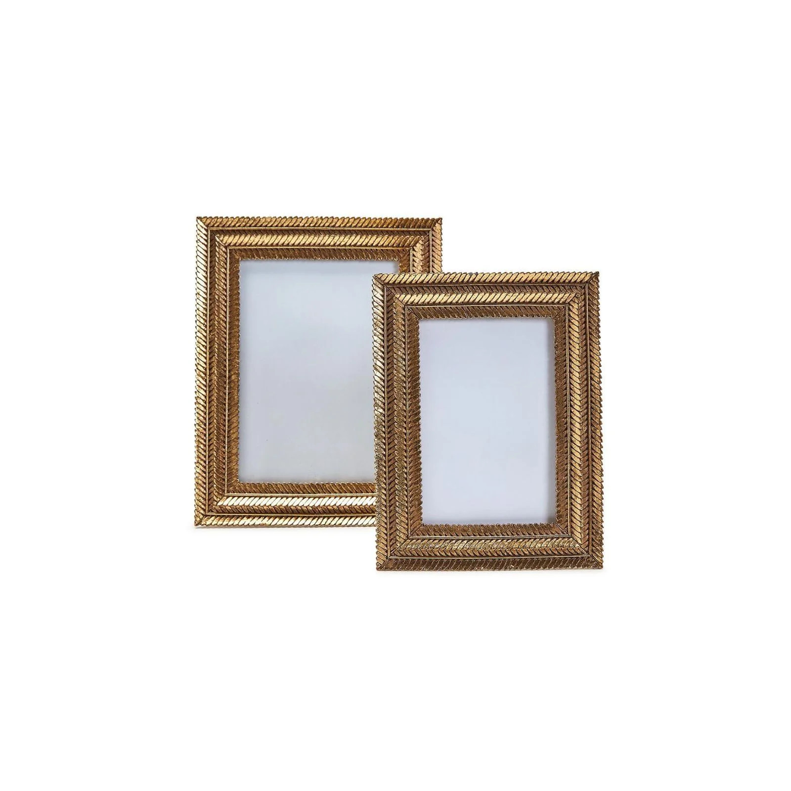 Brass Leaf Border Frame - Set of 2 | Brooke & Lou | Brooke and Lou