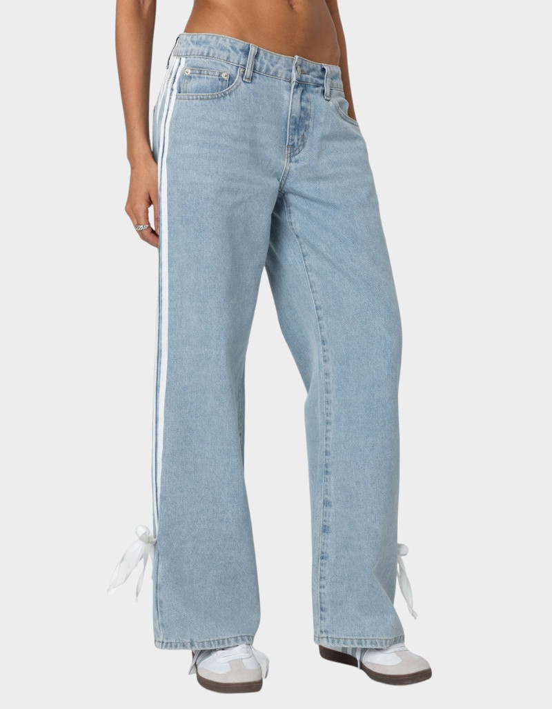 EDIKTED Washed Low Rise Ribbon Jeans | Tillys