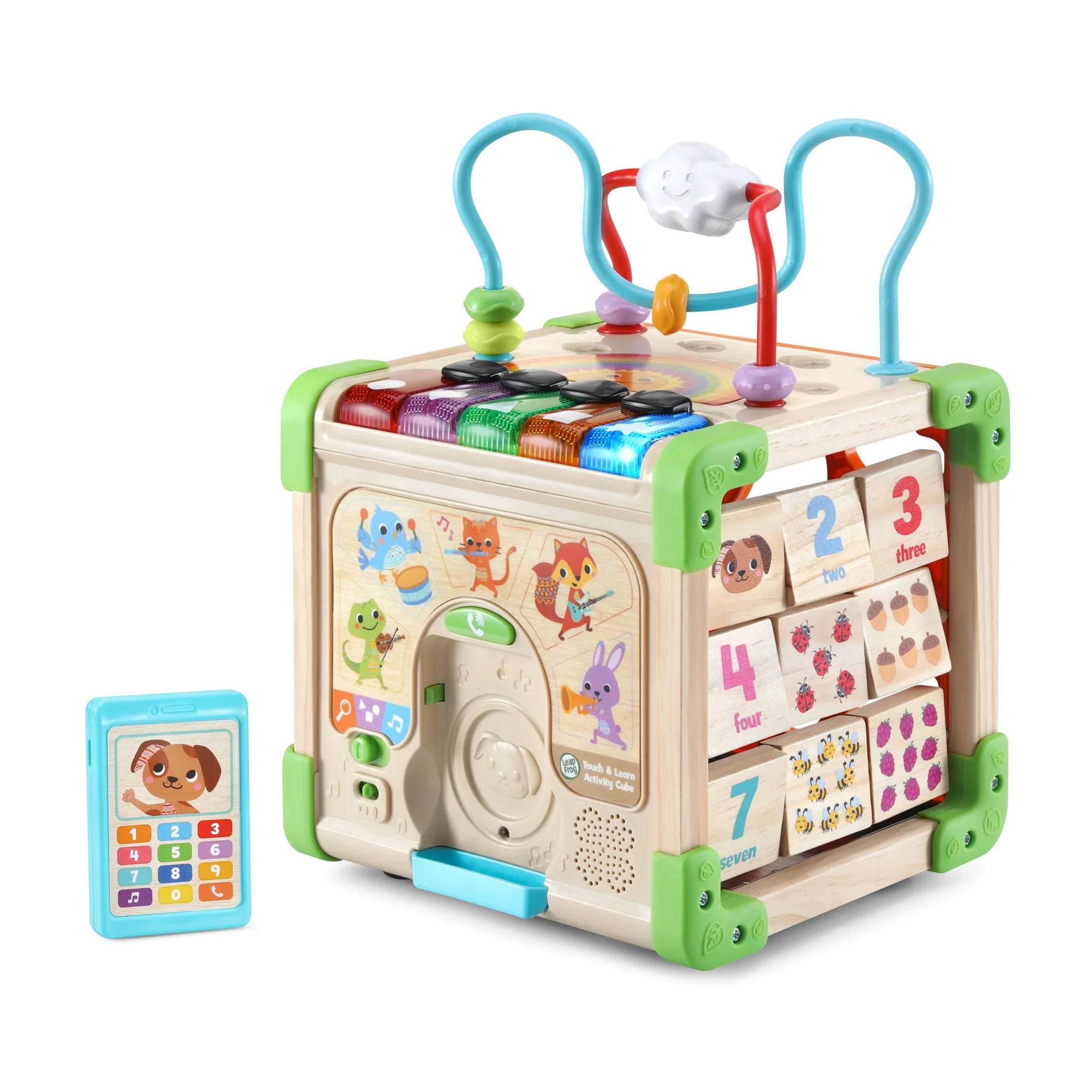 LeapFrog Touch & Learn Wooden Activity Cube™ 100% FSC-Certified Wood Baby Activity Centers Baby... | Walmart (US)