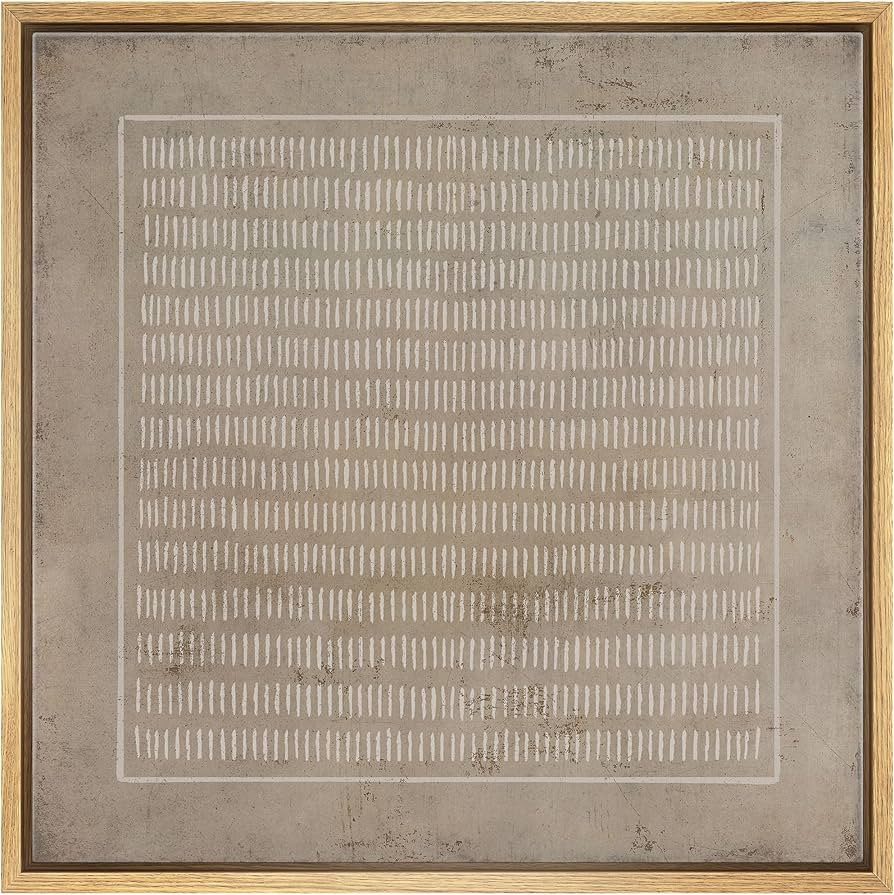 SIGNWIN Framed Canvas Print Wall Art Grunge Pastel Geometric Line Collage Abstract Shapes Illustr... | Amazon (US)