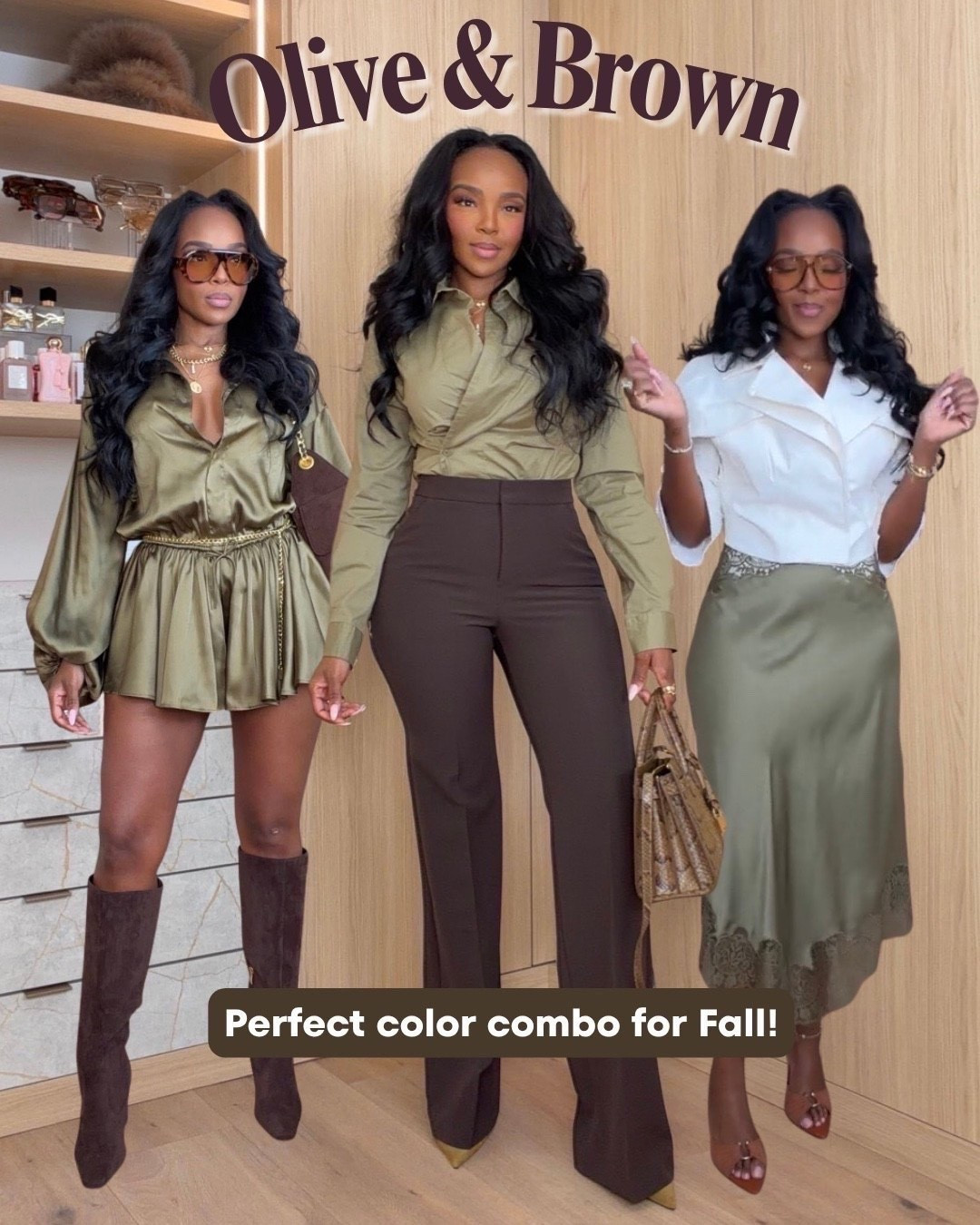 Olive and brown outfit✨ Everything from this look is linked below. 👇🏽

Wearing: Size Small | 5’4” | 140 lbs | 34D-27-40

📲   Download the FREE LTK app & follow me (@kirasfashionfinds) to shop all my daily finds.  #LTKootd #LTKPetite #LTKU