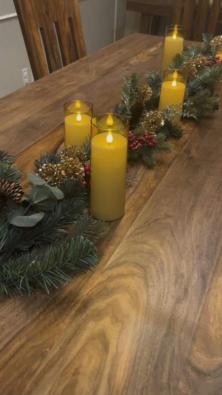 Beautiful Flameless Amazon candles for my Christmas dining room table centerpiece 

#LTKHoliday #LTKhome #LTKSeasonal