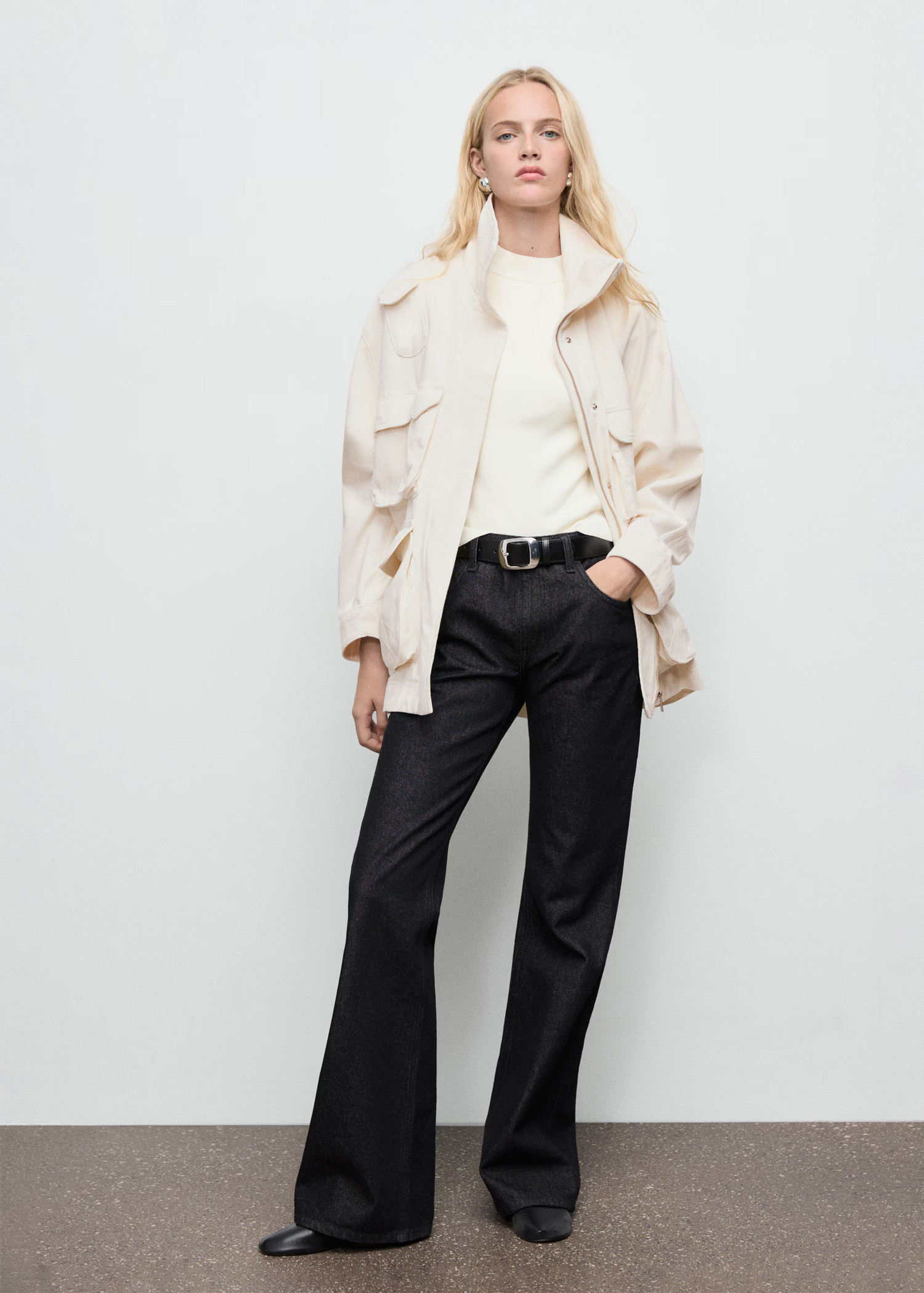 Oversized denim barn jacket with pockets | Mango (US/MX/AU)