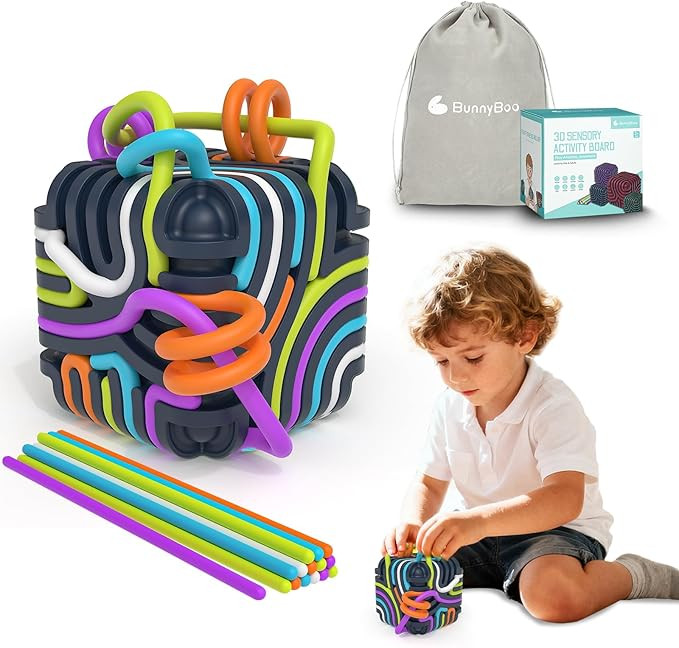 BunnyBoo Sensory Activity Board, 3D Silicone Toys for Kids with Autism & ADHD,Sensory Fidget Toys... | Amazon (US)