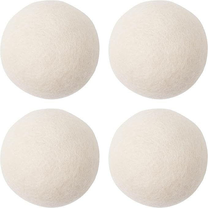 Wool Dryer Balls,Natural Fabric Softener 100% Organic Premium XL New Zealand Wool,Reusable,Reduce... | Amazon (US)