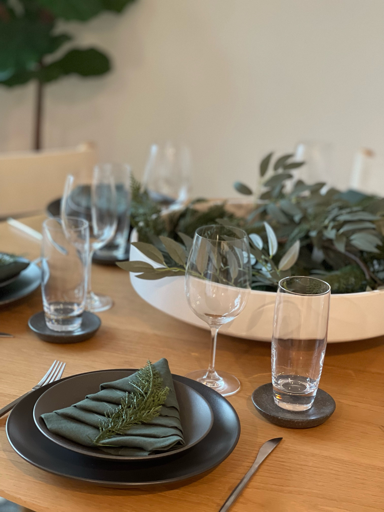 #ltkhome. Tablescape. Green Christmas. Dinner set up. 

#LTKunder50 #LTKHoliday #LTKSeasonal