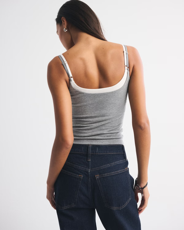 Bra-Free Double-Layered 90s Cami | Abercrombie & Fitch (US)