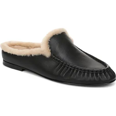 Vince Tevshear Leather Flat Mule in Cinderwood Leather at Nordstrom, Size 6.5 | Nordstrom