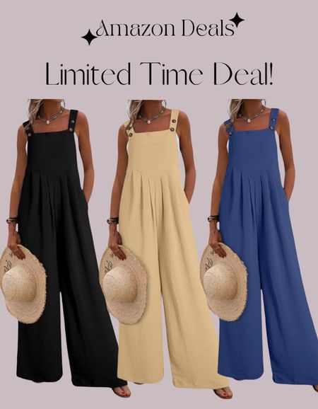 Amazon deals / Dokotoo Women's Casual Loose Overalls Jumpsuits One Piece Sleeveless Wide Leg Long Pant Rompers With Pockets / vacation outfit 

#LTKTravel #LTKFindsUnder50 #LTKSaleAlert