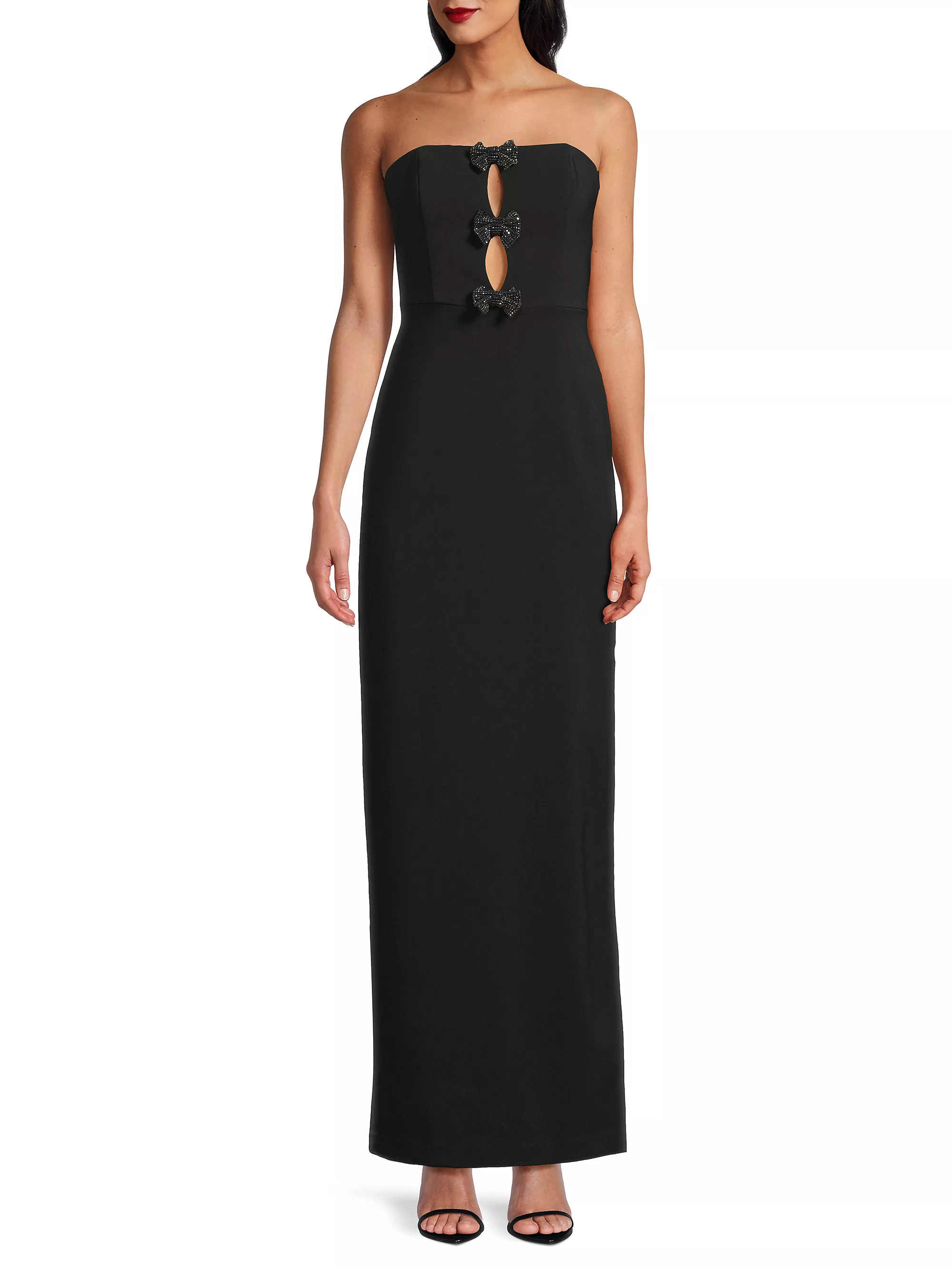 Liv FosterCrepe Strapless Column Gown | Saks Fifth Avenue