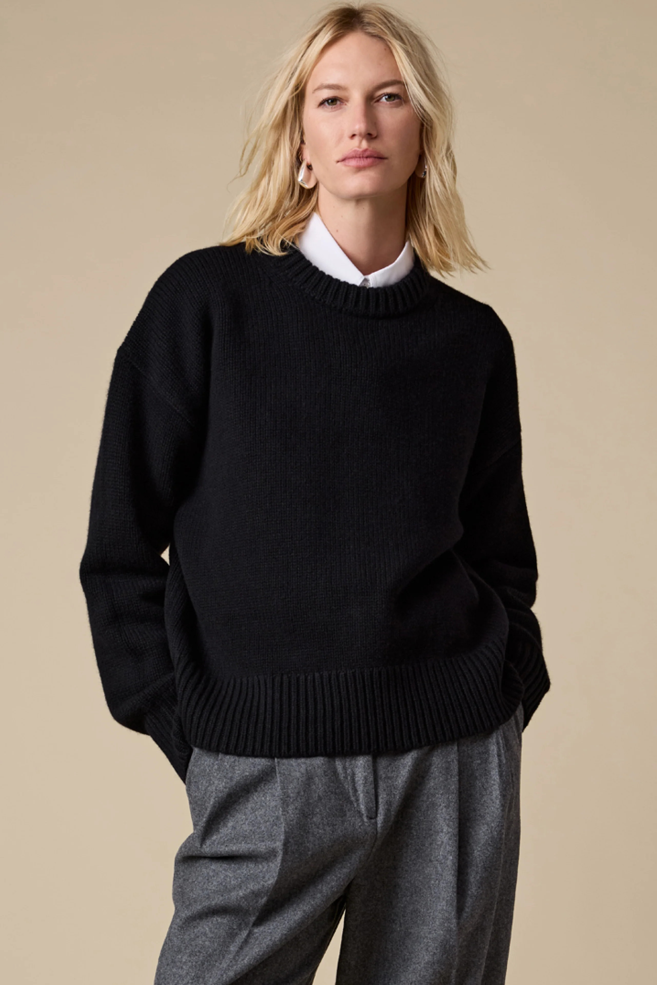 The Cashmere Signature Crew in Black | Sold Out NYC