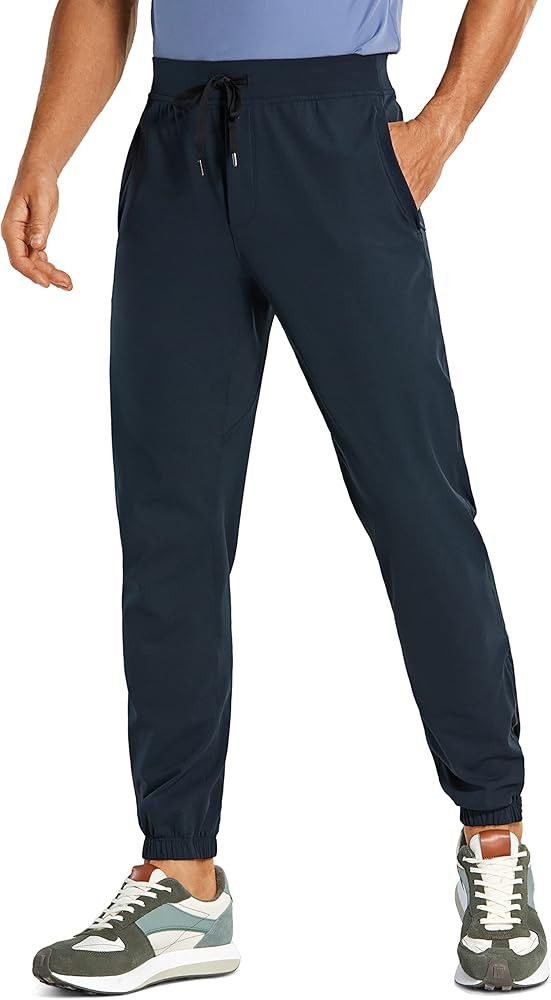 CRZ YOGA Mens 4-Way Stretch Golf Joggers with Pockets 28''/30"/32" - Work Sweatpants Track Gym At... | Amazon (US)