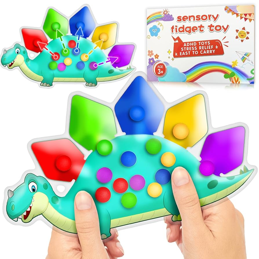 Dinosaur Color Sorting Sensory Toy for Toddler Activities Fine Motor Matching Game Roadtrip Trave... | Amazon (US)