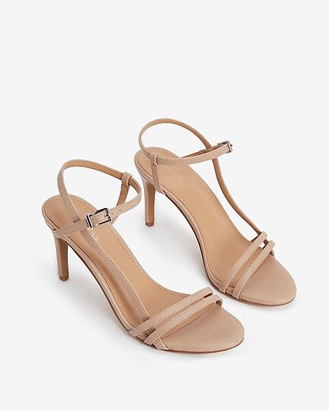 side t-strap low heeled sandals | Express
