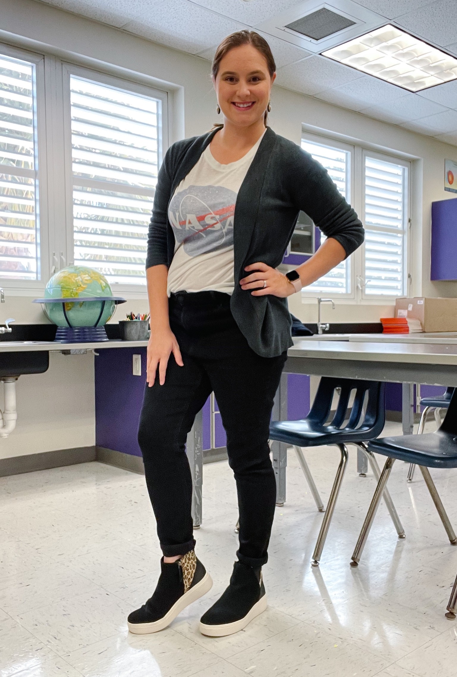 Club Day at school today, So I wore my NASA shirt. 

NASA shirt, L
Grey cardigan, M
Old Navy WOW Jeans, 14
TOMs Jamie Wedge Sneaker (on sale)

#LTKsalealert #LTKworkwear #LTKshoecrush