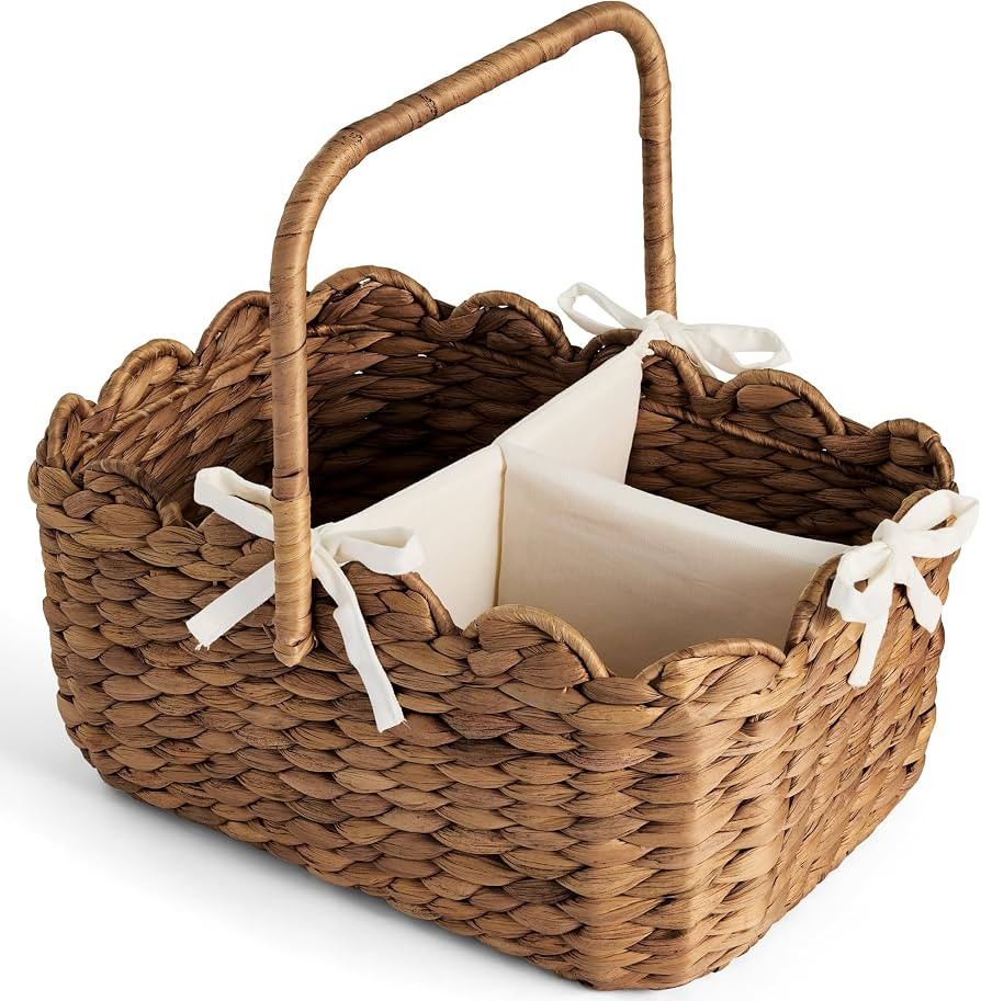 Best Choice Products Baby Diaper Caddy Organizer, Large Portable Handmade Nursery Basket w/Remova... | Amazon (US)