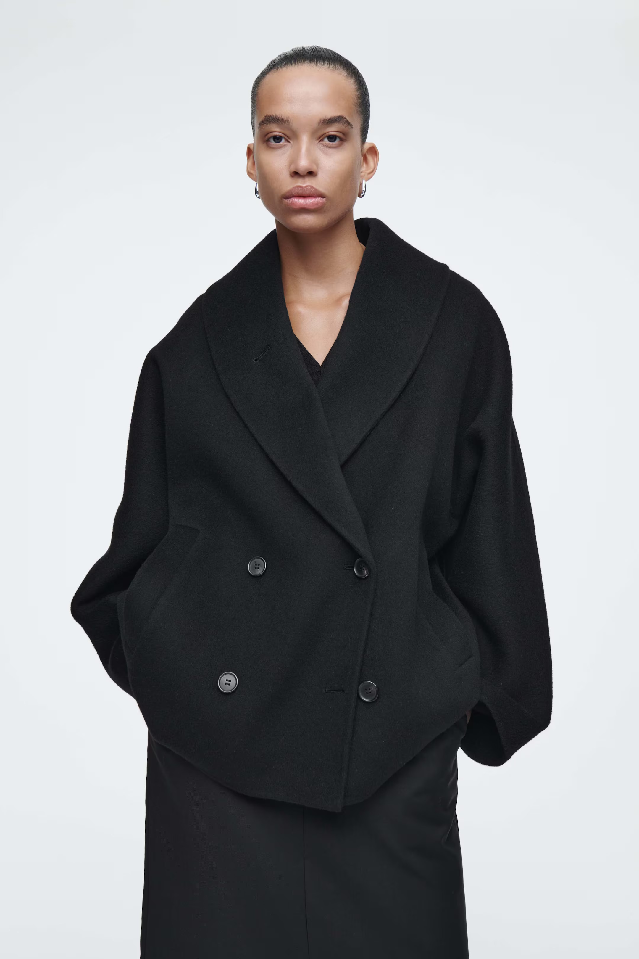 DOUBLE-FACED WOOL PEA COAT | H&M (UK, MY, IN, SG, PH, TW, HK)