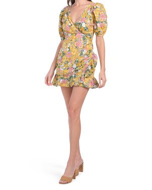 Puff Shoulder Floral Print Petra Dress | Casual Dresses  | Marshalls | Marshalls