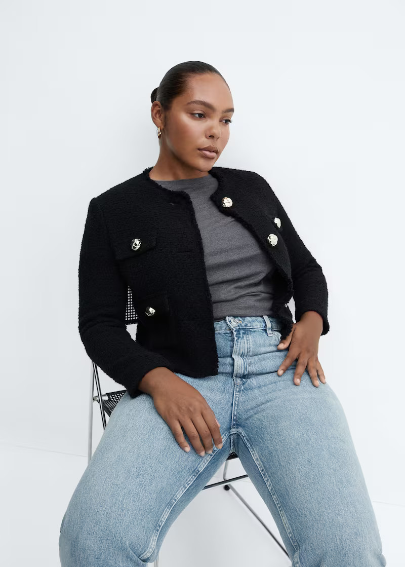 Straight-fit cropped jeans -  Women | Mango USA | MANGO (US)