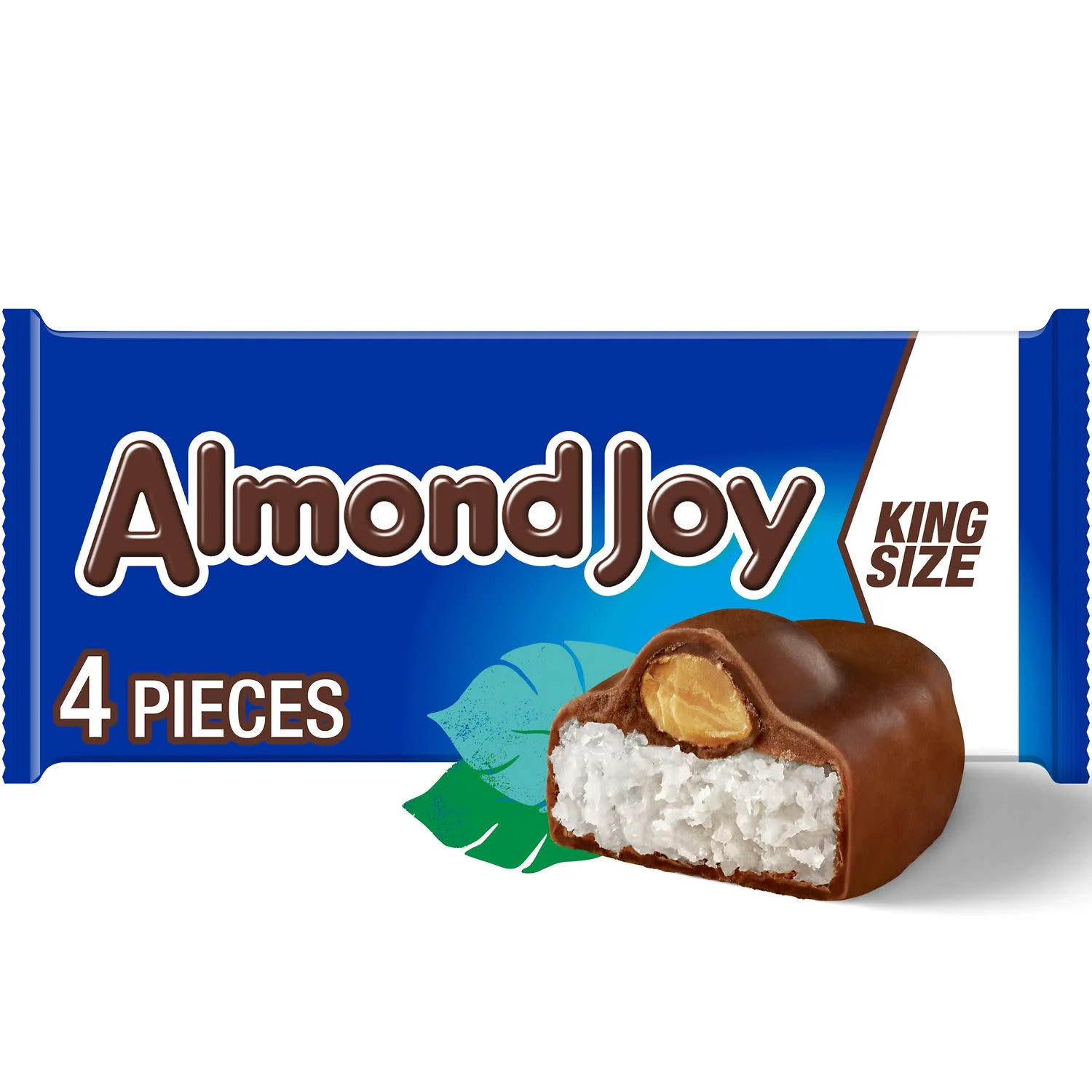 Almond Joy Coconut and Almond Chocolate King Size Candy, Bars 3.22 oz, 4 Pieces - Walmart.com | Walmart (US)