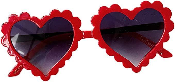 BULINGNA Kids Toddler Baby Girl Boy Heart Shaped Anti-UV Sunglasses, Eyewear Glasses for Party Ph... | Amazon (US)