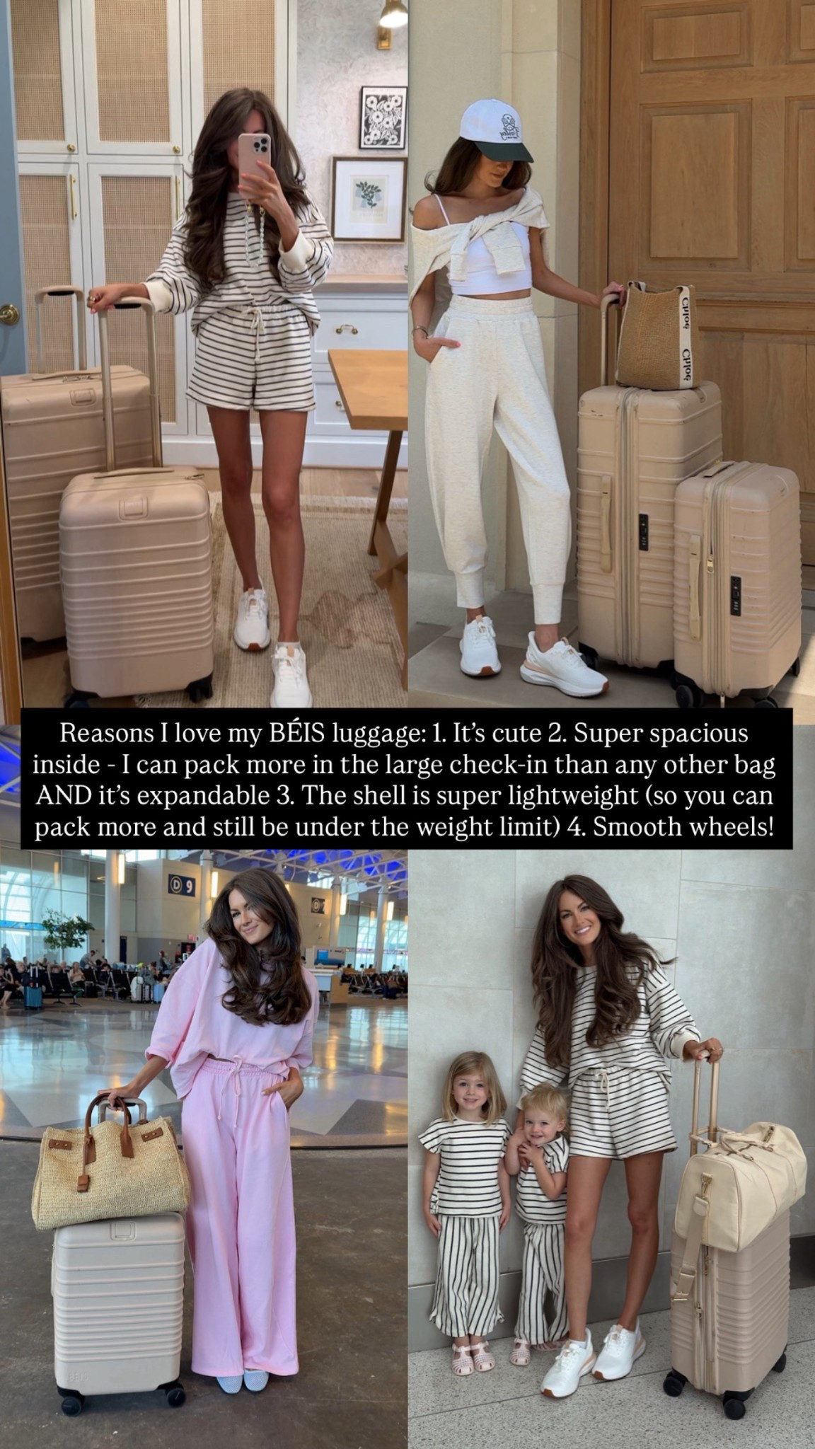 Reasons I love my BÉIS luggage: 

1. It’s cute 
2. Super spacious inside - I can pack more in the large check-in than any other bag AND it’s expandable 
3. The shell is super lightweight (so you can pack more and still be under the weight limit) 
4. Smooth wheels!



#LTKmomlife #LTKKids #LTKTravel