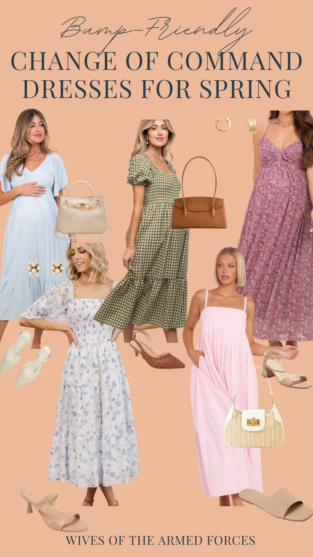 Bump-friendly looks for a change of command this spring! Whether your spouse is a part of the ceremony or you are just attending as a guest, these looks are perfect for the event! 

 