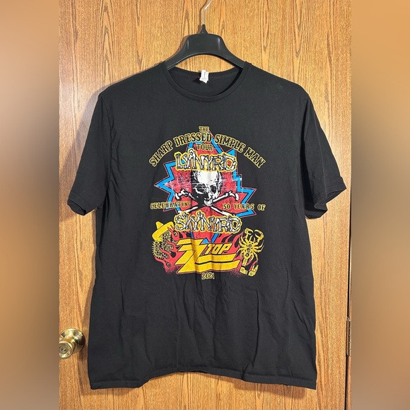 Lynard Skynard ZZ Top Sharp Dressed Simple Man Concert Tour T-Shirt 2024 | Poshmark