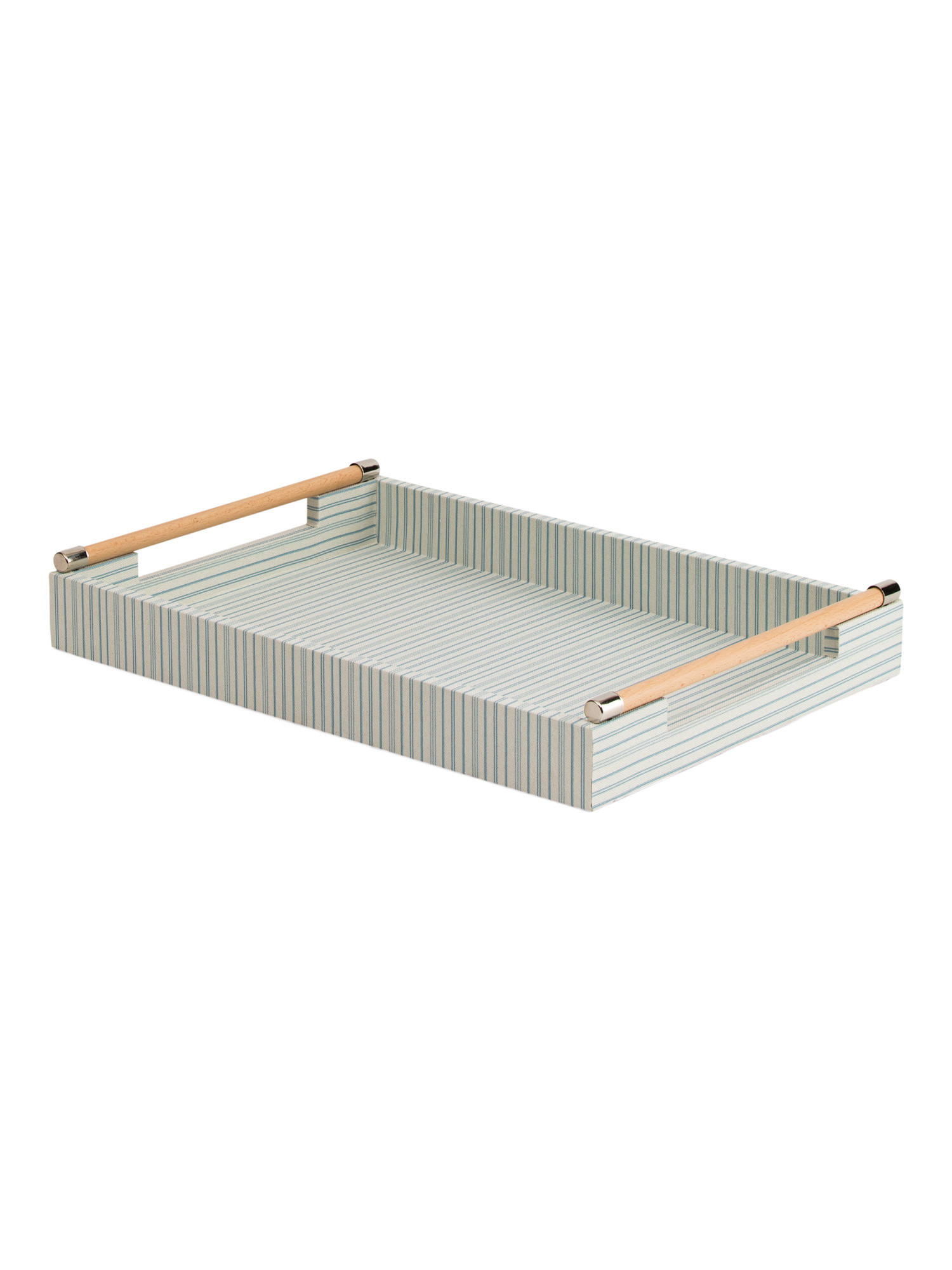 20.5x14.5 Natia Faux Linen Handle Tray | TJ Maxx