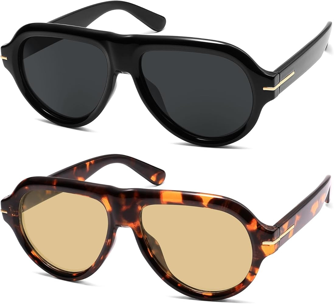 Polarized Aviator Sunglasses Trendy RetroWomens Mens 90s Classic Vintage Sun Glasses AR82379 | Amazon (US)