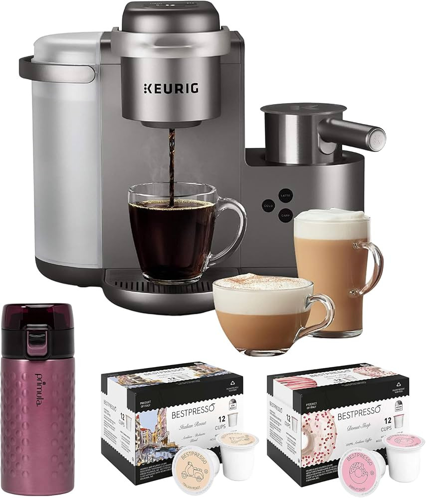Keurig K-Cafe Special Edition Coffee Maker with Latte and Cappuccino Functionality (Nickel) Bundl... | Amazon (US)