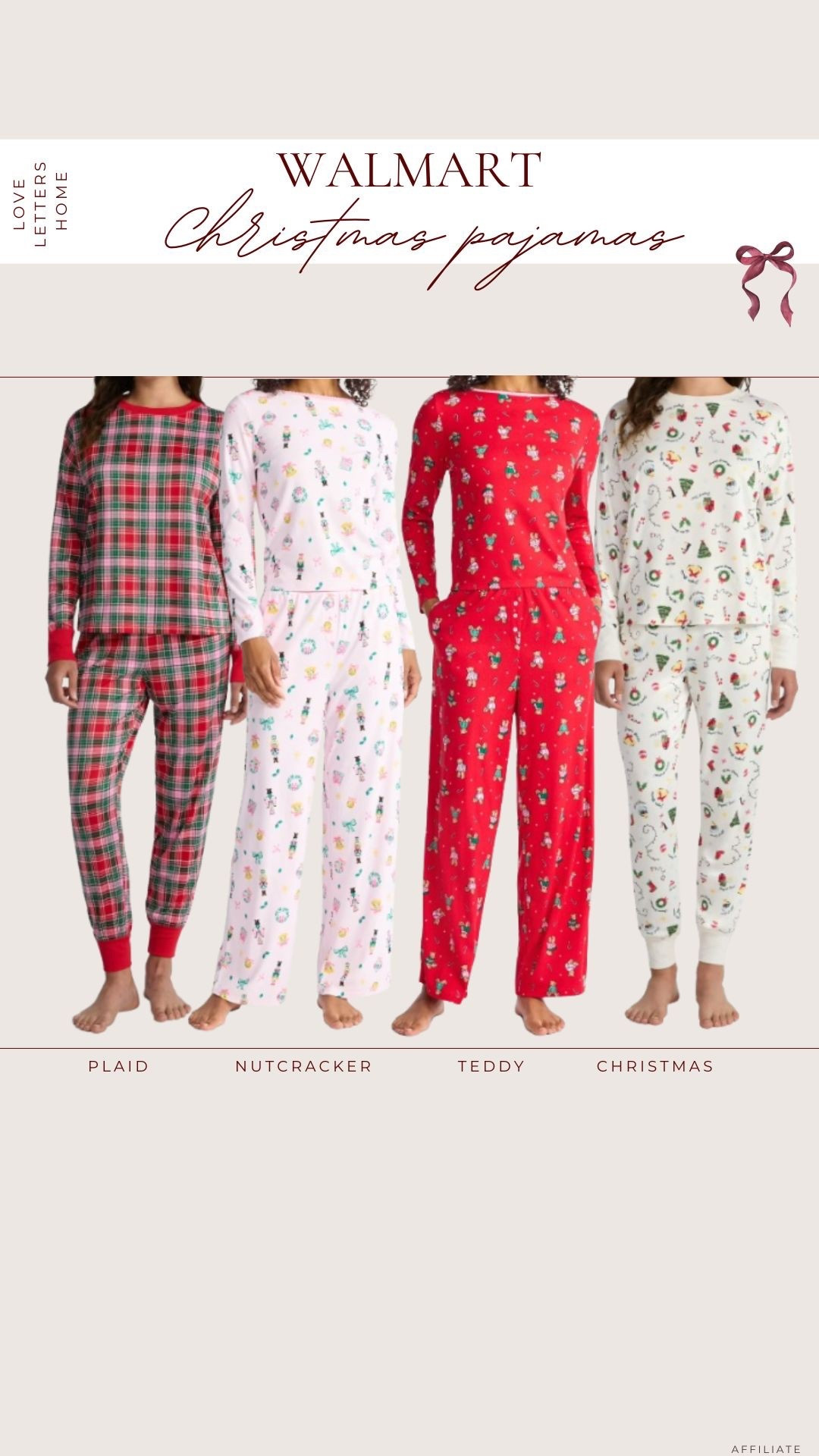 Walmart Christmas pajamas, 2-piece sets $10-20 ♥️

#LTKHoliday