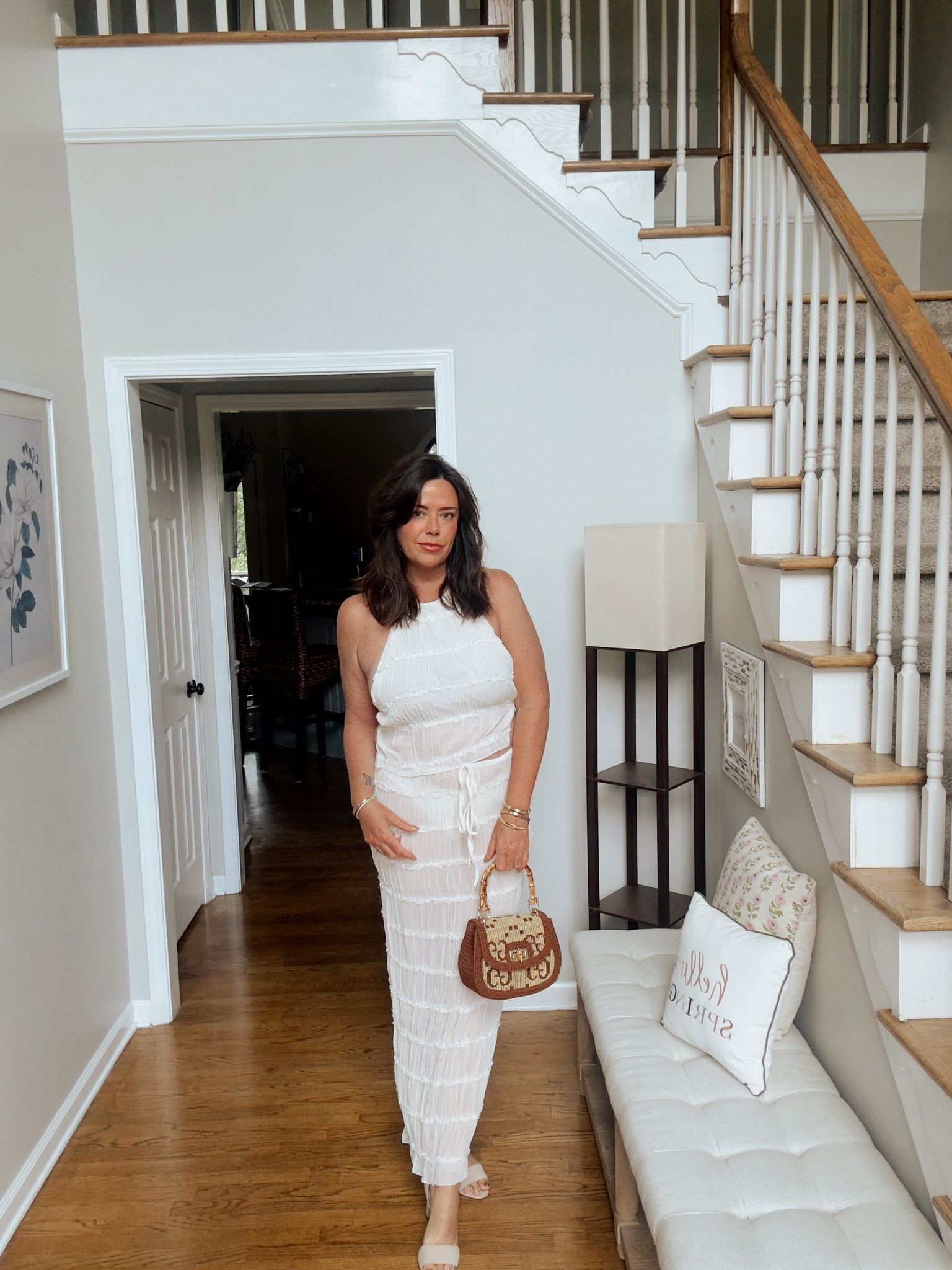 Stunning Amazon set that is giving all the Euro summer vibes ! I cannot believe the quality of this ! So cute with a swimsuit underneath or boyshorts or a longer skirt. Top is double lined . Runs TTS ! #europutfit #twopiece #summeroutfit #vacationoutfit 

#LTKMidsize #LTKTravel #LTKFindsUnder50