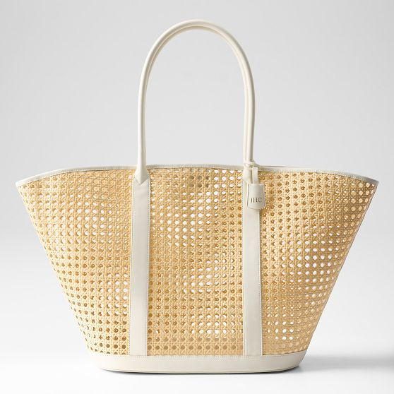 Waterproof Caning Wide Tote | Mark and Graham
