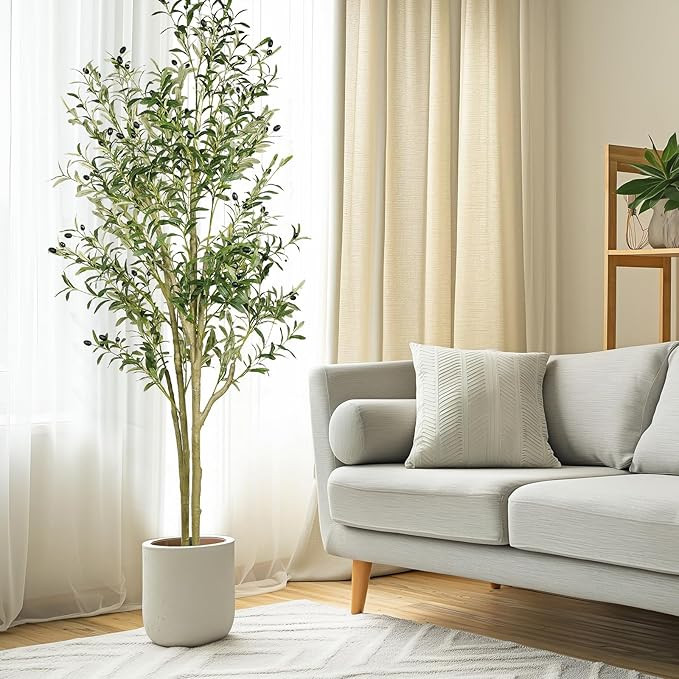 Artificial Olive Tree 5ft Tall Olive Trees Artificial Indoor Faux Olive Tree Indoor with Olive Br... | Amazon (US)